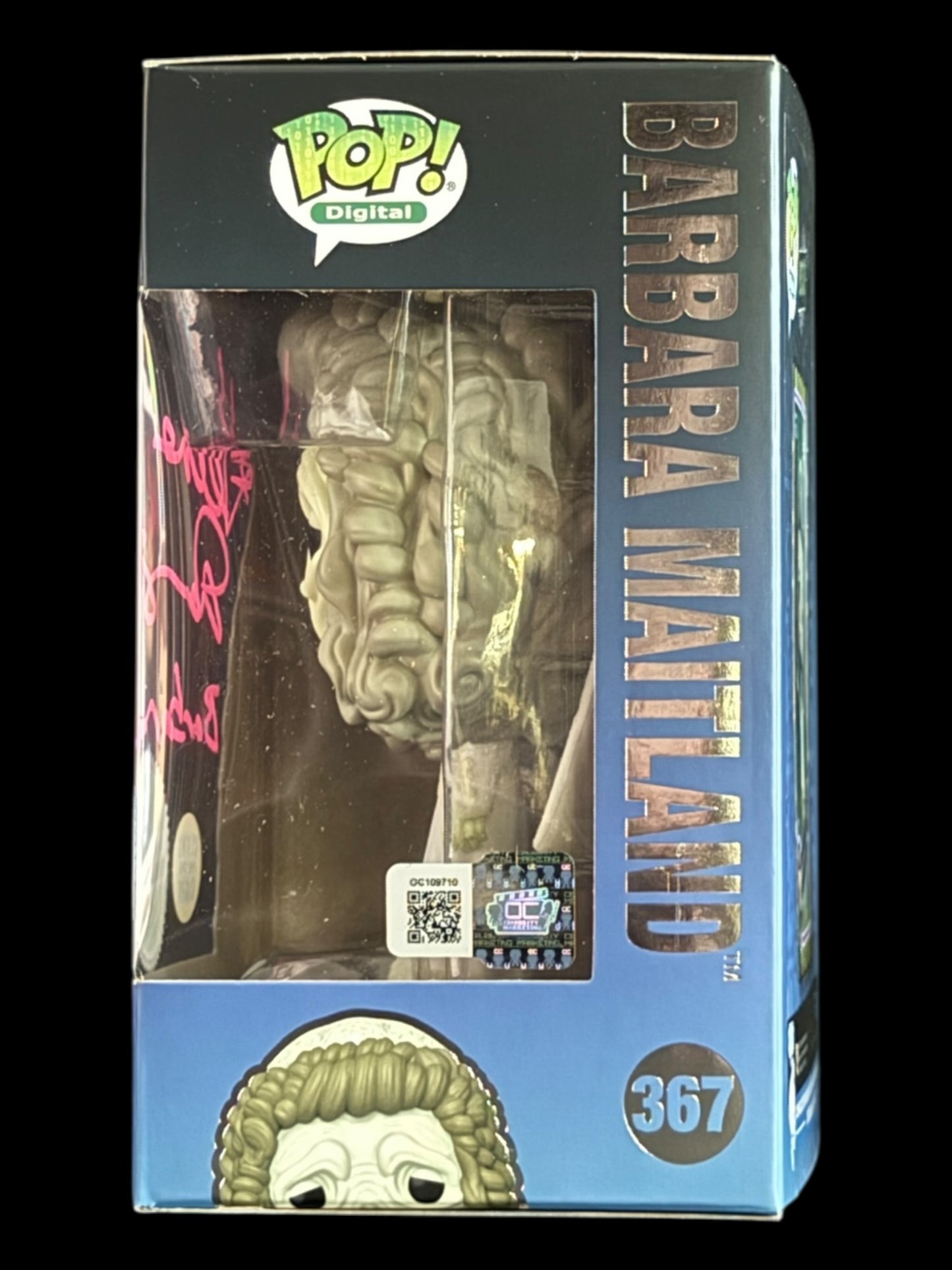 Geena Davis signed Beetlejuice Glow in the Dark NFT Barbara Maitland Funko Pop!
