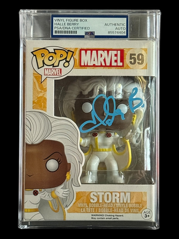 Halle Berry signed PSA Encap. Marvel Storm Funko Pop!