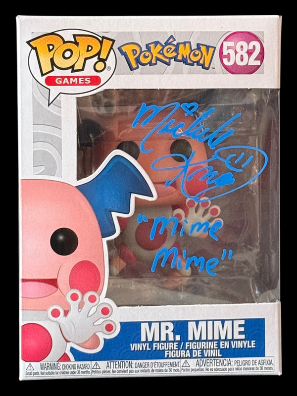 Michele Knotz signed Mr. Mime Pokémon Funko Pop! - Blue