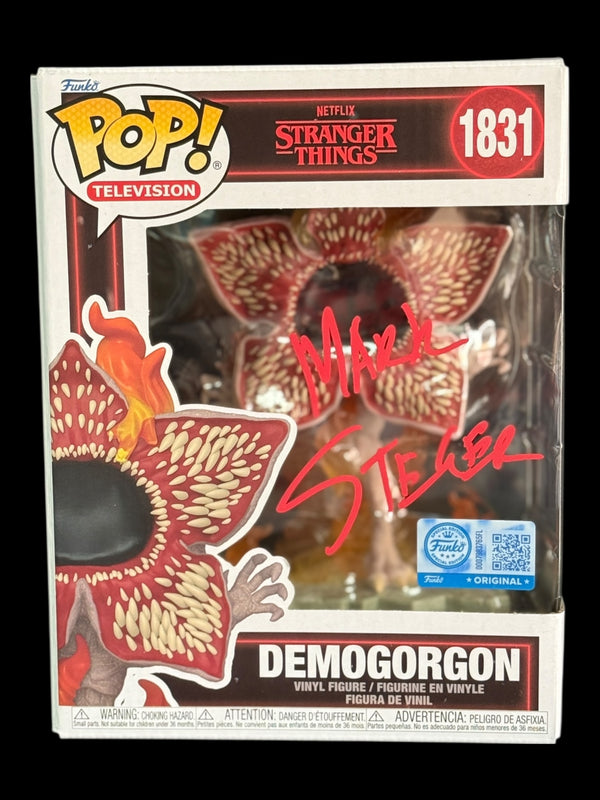 Mark Steger signed Funko Special Edition Stranger Things Demogorgon Funko Pop! - Red