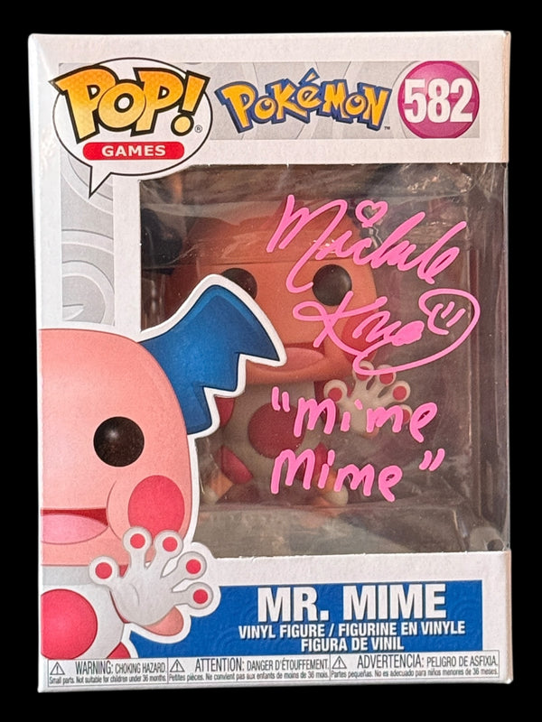 Michele Knotz signed Mr. Mime Pokémon Funko Pop! - Pink