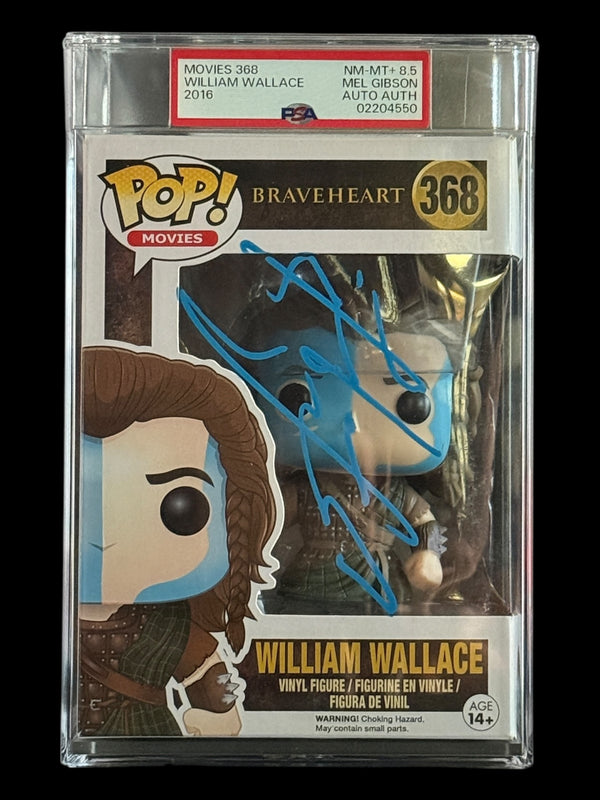 Mel Gibson signed PSA Encap. William Wallace Braveheart NM-MT+8.5 Funko Pop! - 02204550