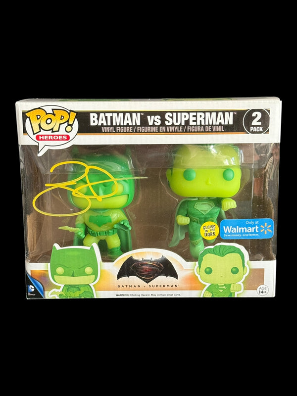 Ben Affleck signed Walmart Exclusive Batman vs Superman 2 pack Funko Pop!