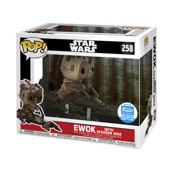 Tony Cox Signed STAR WARS Ewok with Speeder Bike Funko-Shop.com LE Pop! #258 (Pre-Order)