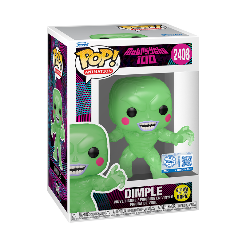 Michael Sorich signed Mob Psycho 100 Dimple Funko.com Exclusive Glow in the Dark Funko Pop! #2408 (Pre-Order)