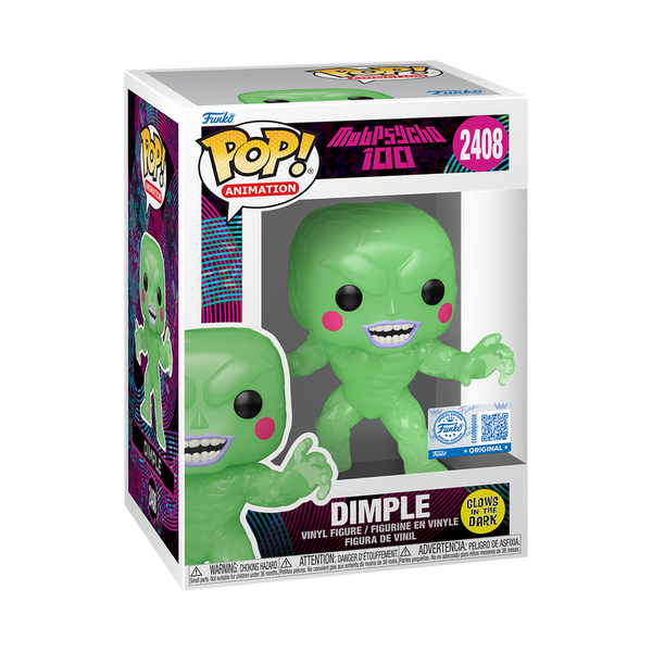 Michael Sorich signed Mob Psycho 100 Dimple Funko.com Exclusive Glow in the Dark Funko Pop! #2408 (Pre-Order)