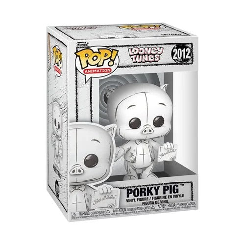 Jeff Bergman signed Looney Tunes Porky Pig (Sketched Deco) Funko Pop! # 2012 (Pre-Order)