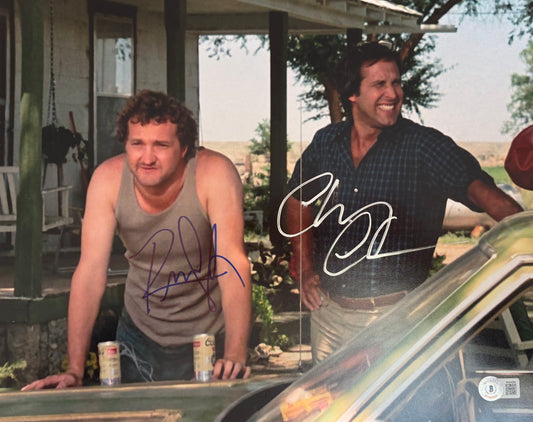 Randy Quaid and Chevy Chase signed 11x14 Vegas Vacation Photo