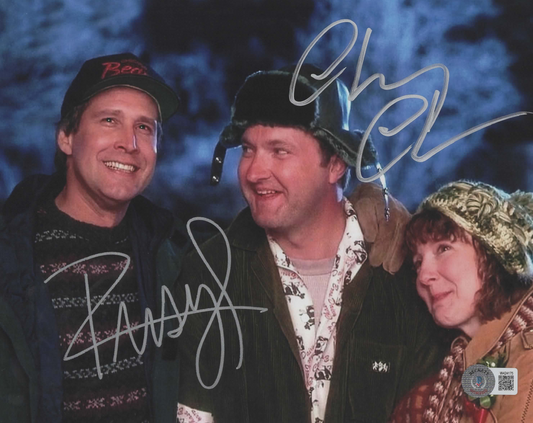 Randy Quaid and Chevy Chase signed 8x10 Christmas Vacation Photo