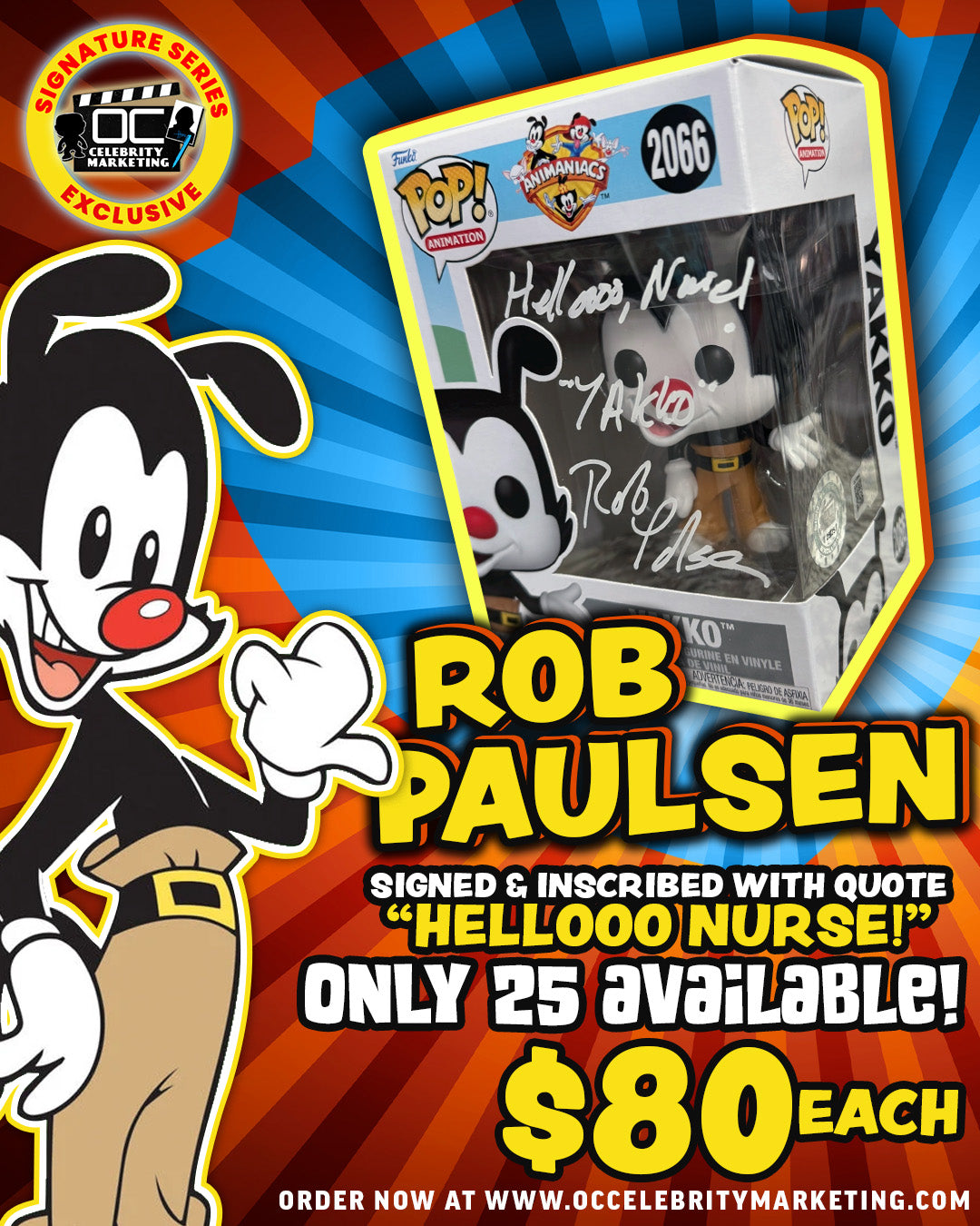 Rob Paulsen: Animaniacs Yakko Funko Pop! #2066 (#/25)