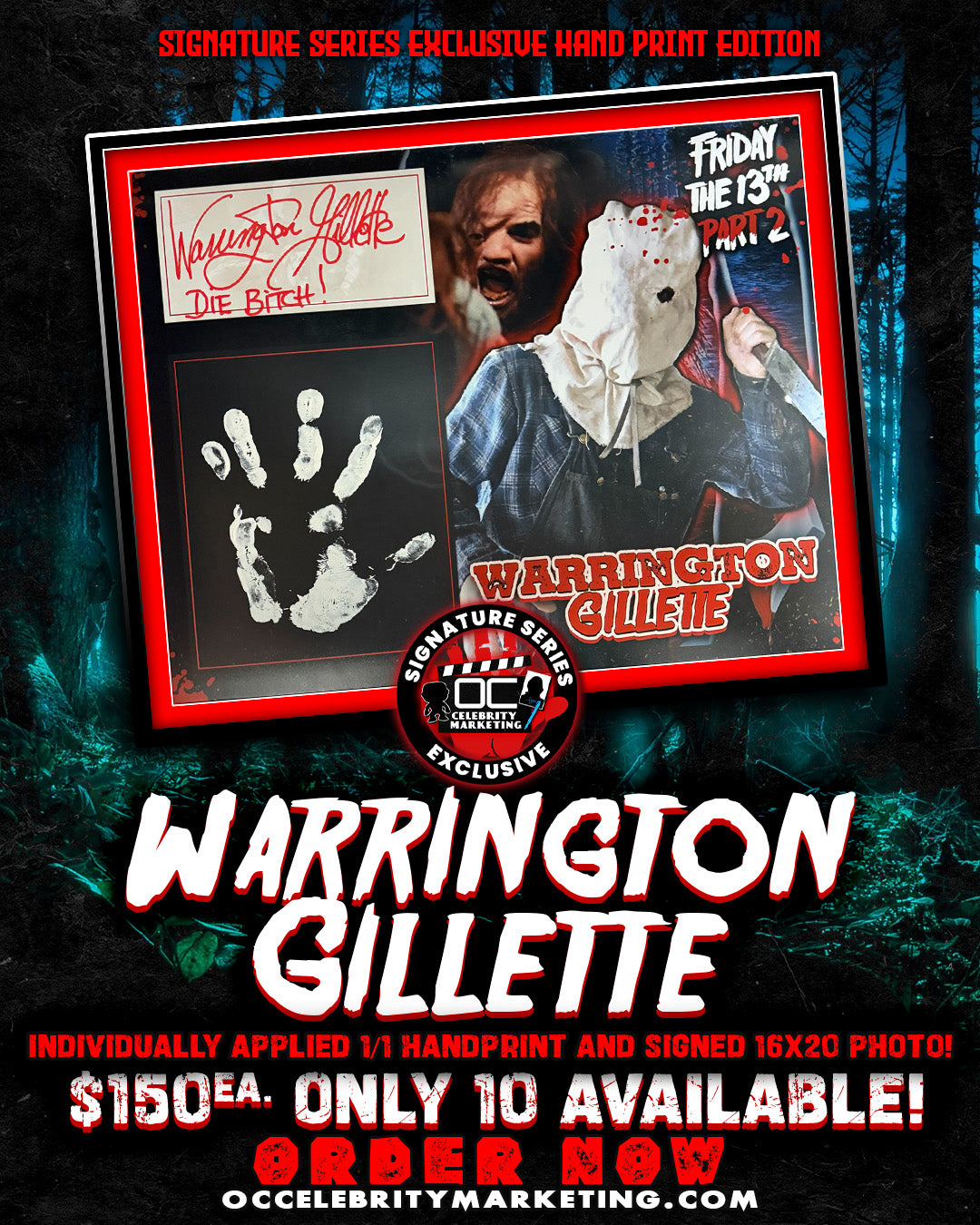 Warrington Gillette Handprint Signature Series