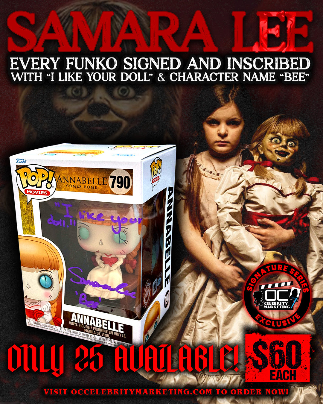 Samara Lee Annabelle Comes Home Annabelle Funko Pop! #790 (#/25)