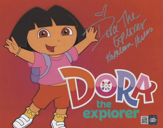 Kathleen Herles signed 8x10 Dora the Explorer Title photo auto OCCM QR code