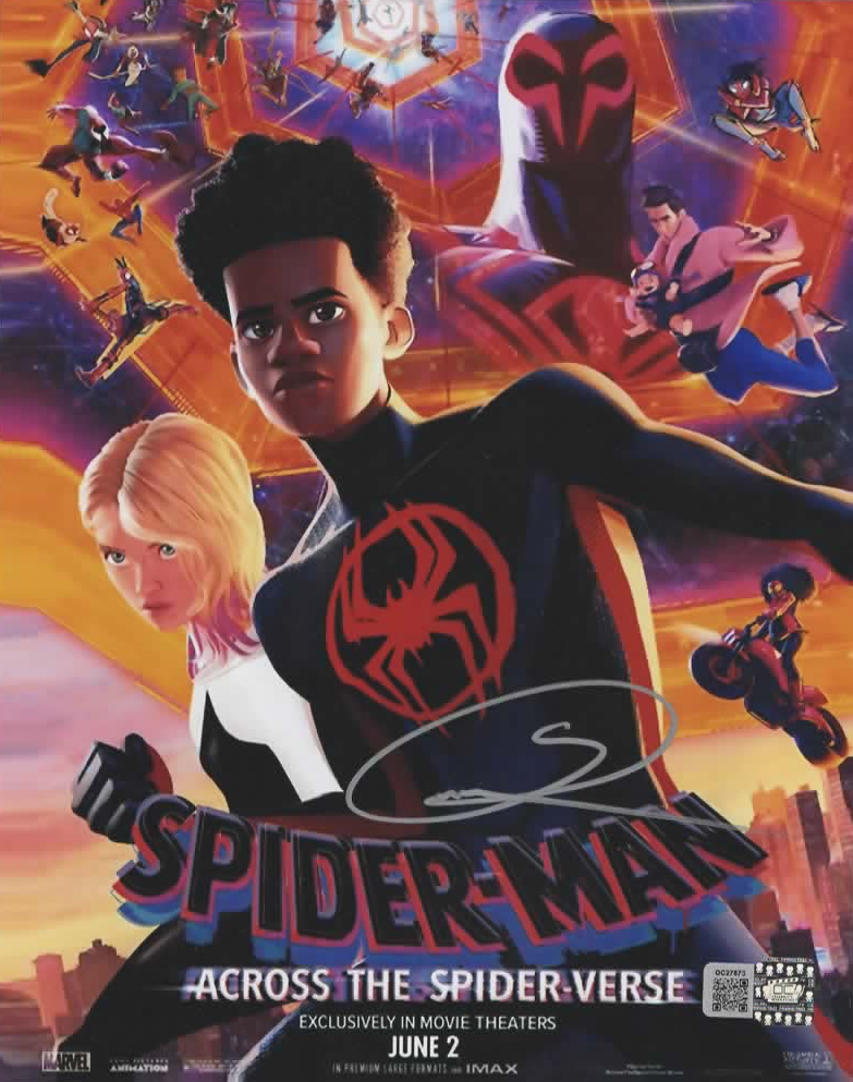 Shameik Moore signed 8x10 Marvel Across The Spider-Verse photo OCCM QR Autograph