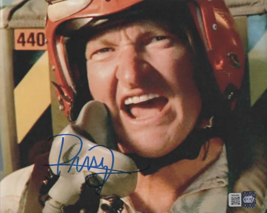 Randy Quaid signed 8x10 Independence Day Russel close up photo OCCM QR code Auto