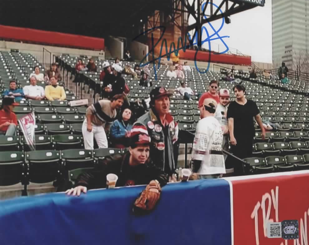 Randy Quaid signed 8x10 Major League stadium photo OCCM QR code Autographed