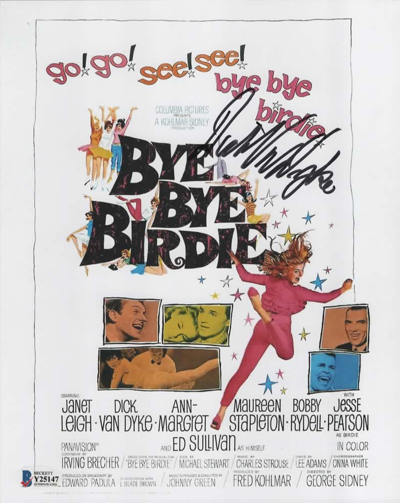 Dick Van Dyke signed 8x10 Bye Bye Birdie Mini Movie Poster Photo