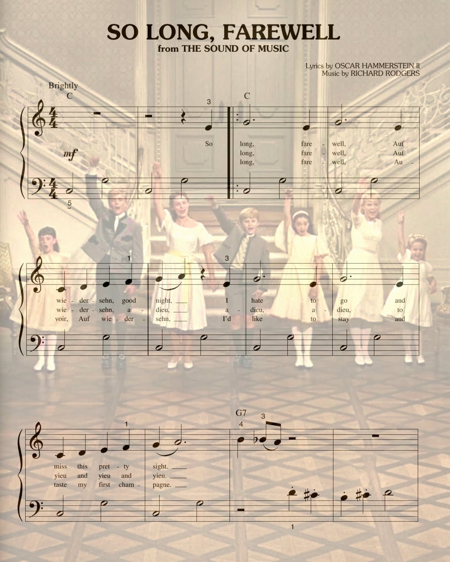 The Sound of Music Cast Multi-Signature Music Photo #2 – Choose Your Signer
