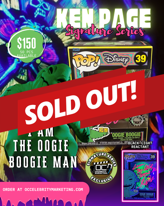 Ken Page Signature Series: The Nightmare Before Christmas Black Light Oogie Boogie Funko Pop! #39 (#/50)