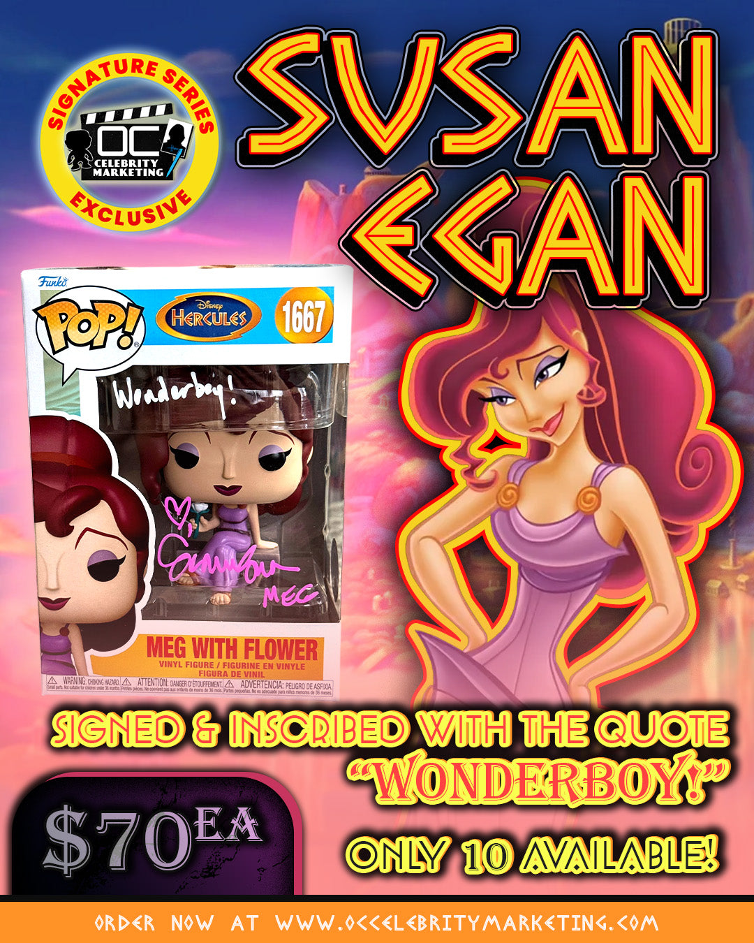 Susan Egan: Disney Hercules Meg with Flower Funko Pop! #1667 (#/10)