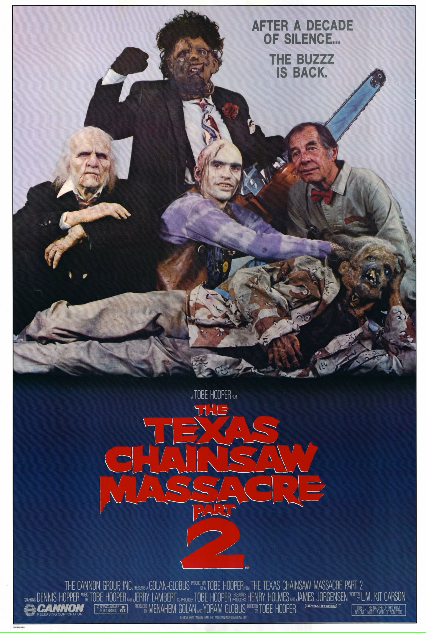 Tom Morga signed The Texas Chain Saw Masacre Part 2 Poster Image #4 (8x10, 11x17) Pre-Order