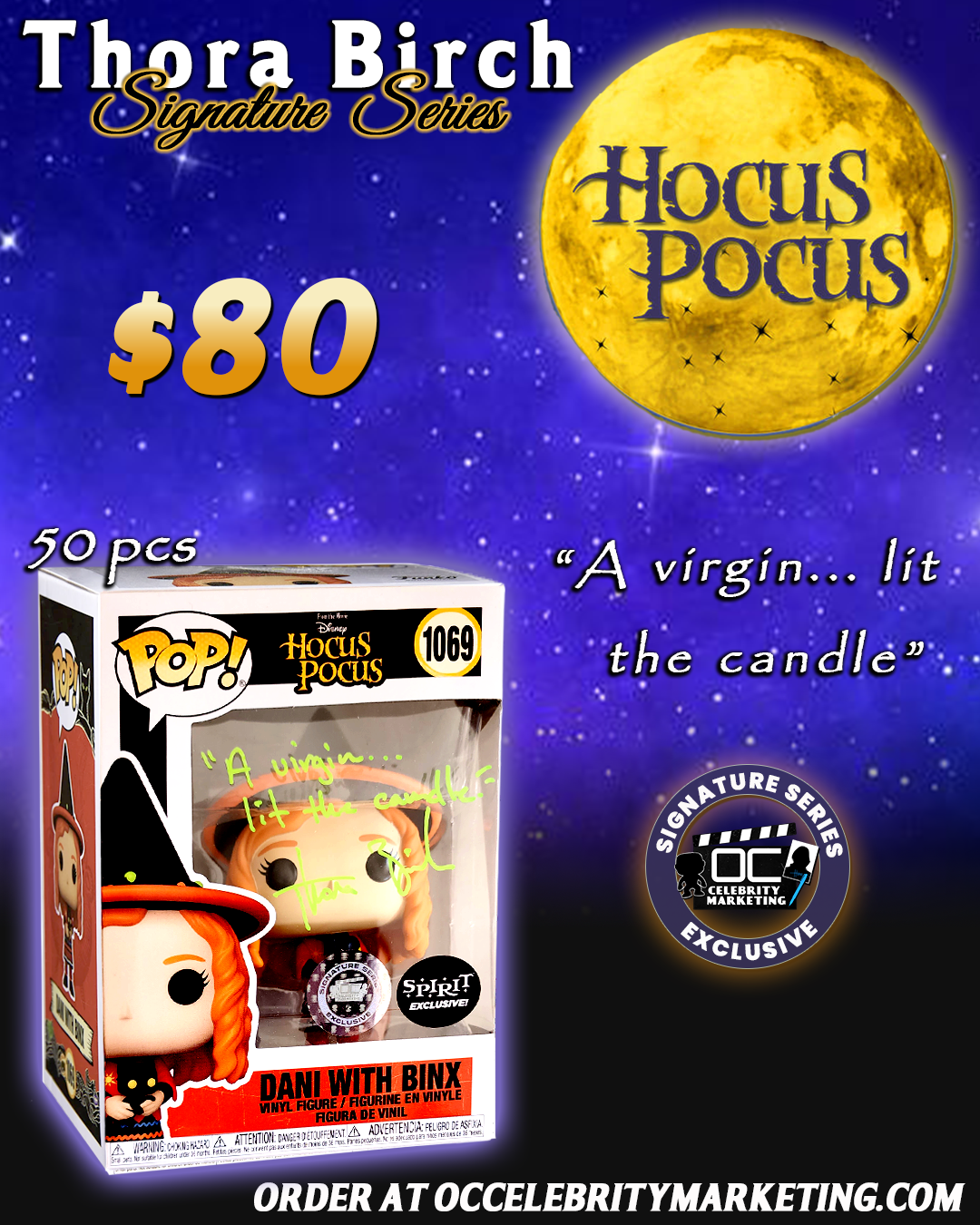 Thora Birch Signature Series: Hocus Pocus Spirit Exclusive Dani with Binx Funko #1069 (#/50)