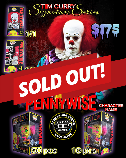 Tim Curry Signature Series: EE Exclusive LE IT The Movie Pennywise Funko Pop! #55 (#/50, #/10, 1/1)