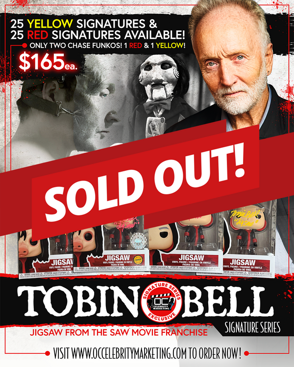 Tobin Bell Signature Series: SAW Jigsaw Funko Pop! (#/50) + 2 (1/1)