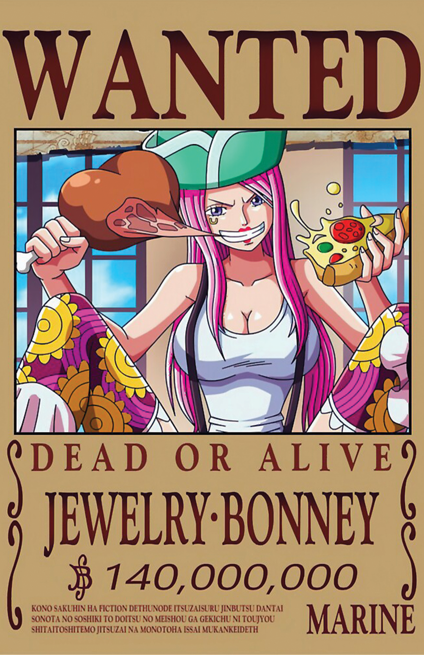 Laura Wetsel signed One Piece Jewelry Bonney Wanted Poster Image #2 (11x17) Pre-Order