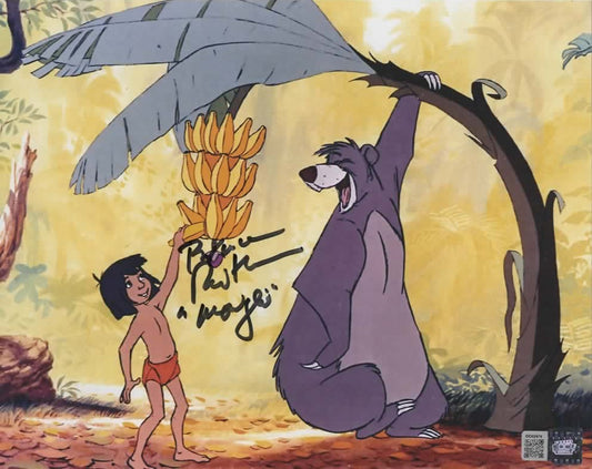 Bruce Reitherman signed 8x10 Mowgli and Baloo photo
