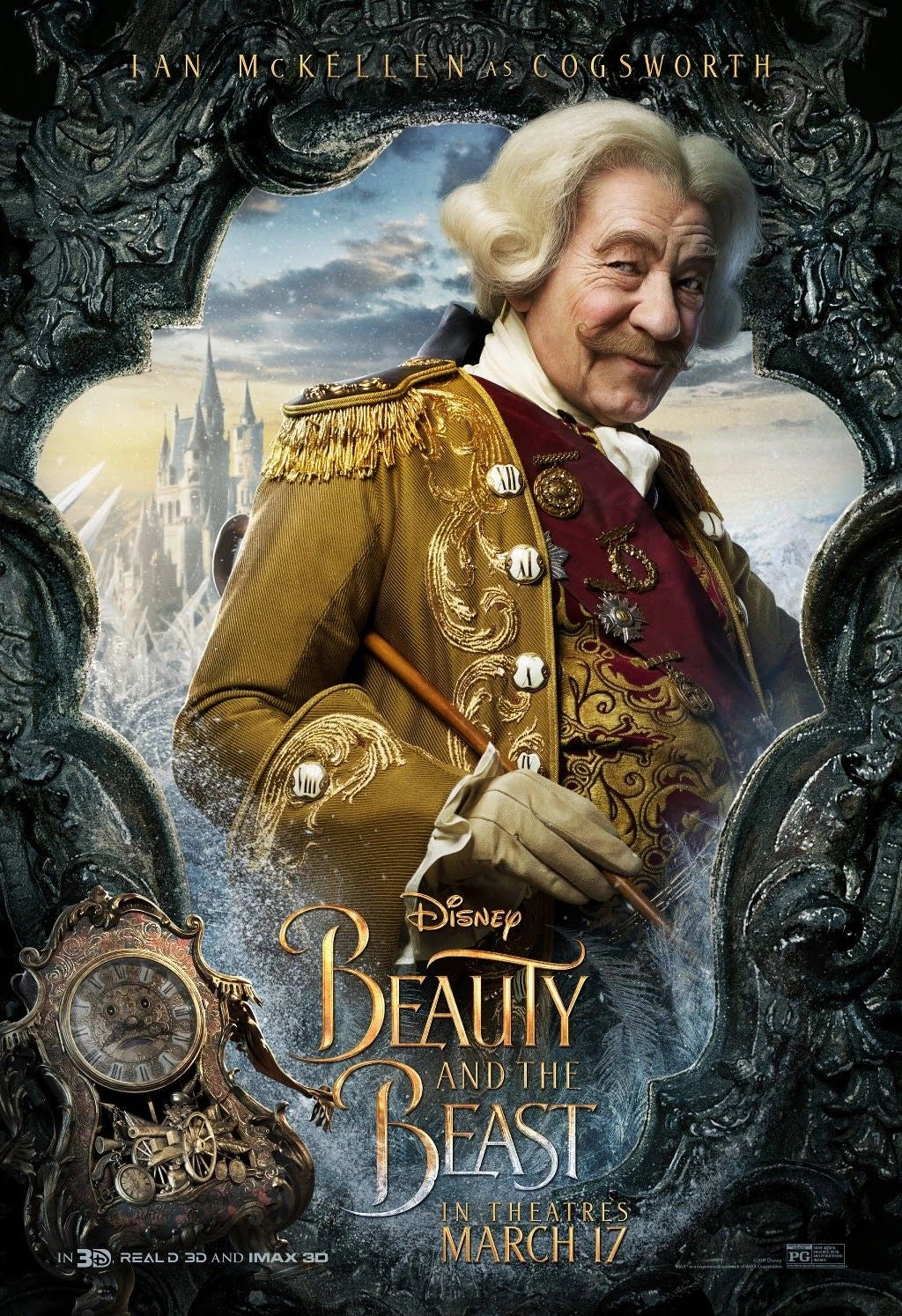 Ian McKellen signed Beauty & The Beast (2017) Poster Image #1 (8x10, 11x17) Pre-Order
