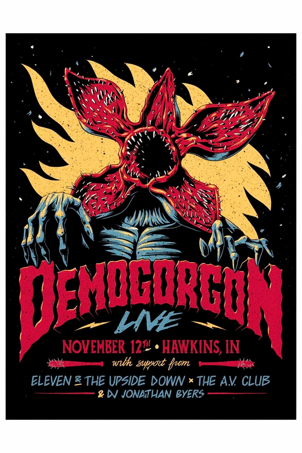 Mark Steger signed Stranger Things Demogorgon Poster #4 (8x10, 11x17) Pre-Order