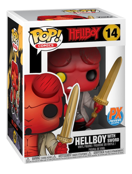 Ron Perlman signed Previews Exclusive Hellboy with sword Funko Pop! #14 (Pre-Order)