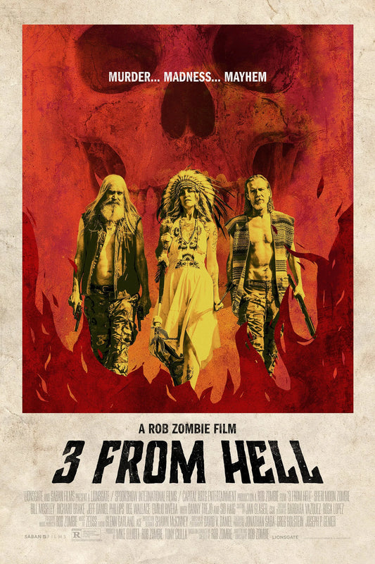 Bill Moseley signed 3 From Hell poster Image #2 (8x10, 11x17) Pre-Order