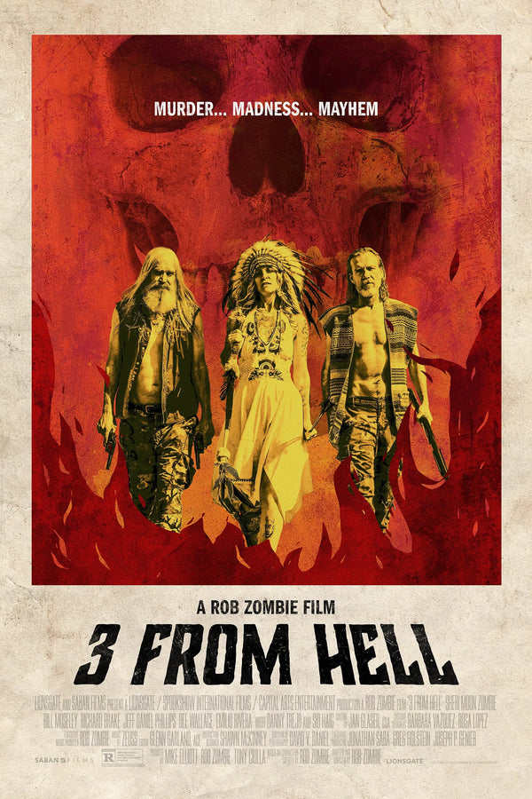 Bill Moseley signed 3 From Hell poster Image #2 (8x10, 11x17) Pre-Order