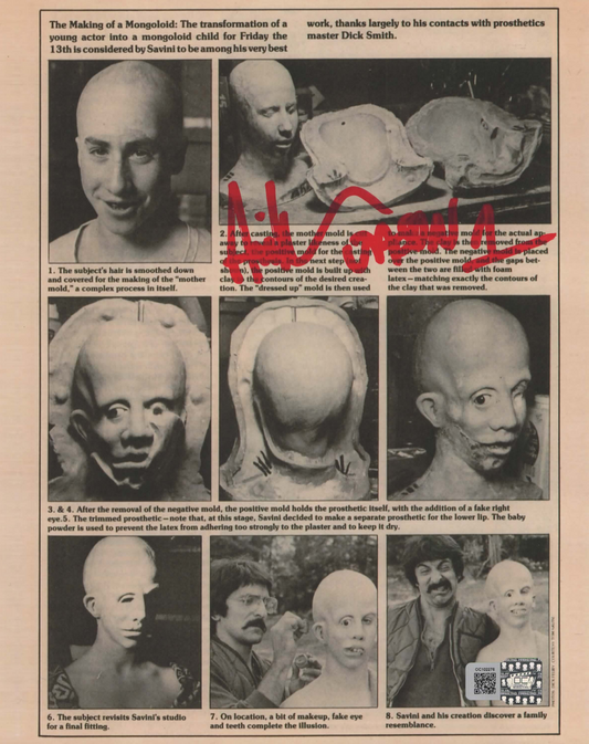 Ari Lehman signed 8x10 Friday the 13th Jason Voorhees Photo 1A