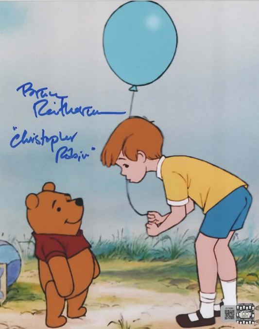 Bruce Reitherman signed 8x10 Christopher Robin & Pooh Photo B