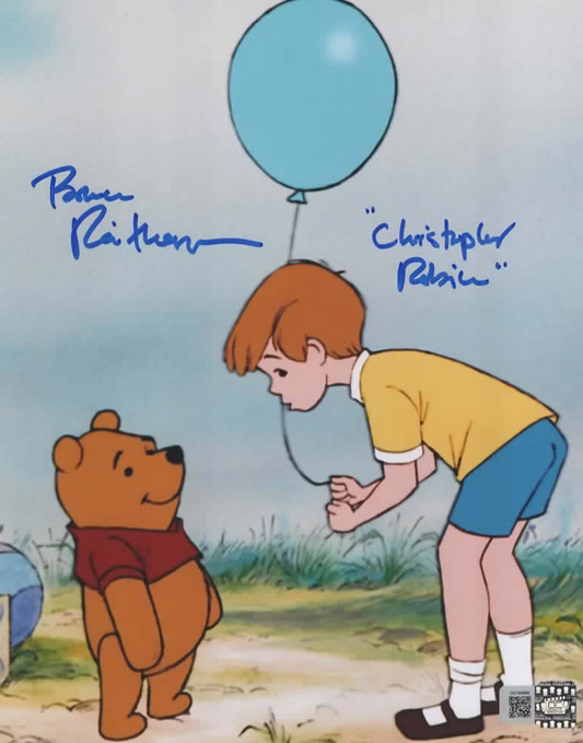 Bruce Reitherman signed 8x10 Christopher Robin & Pooh Photo A