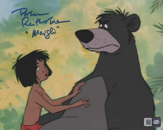 Bruce Reitherman signed The Jungle Book Mowgli & Baloo 8x10 Photo B