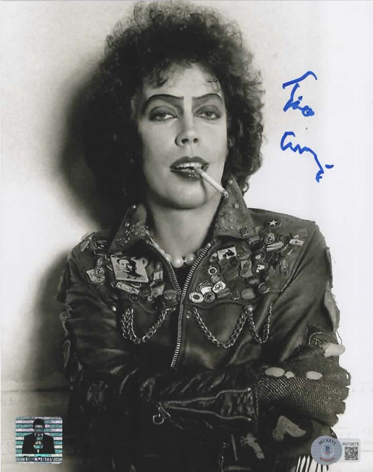 Tim Curry Frank-N-Furter autographed 8x10 B/W Photo Beckett authenticated with Tim Curry Holo