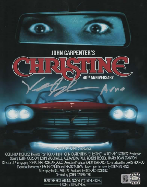 Keith Gordon signed 8x10 Christine movie poster photo