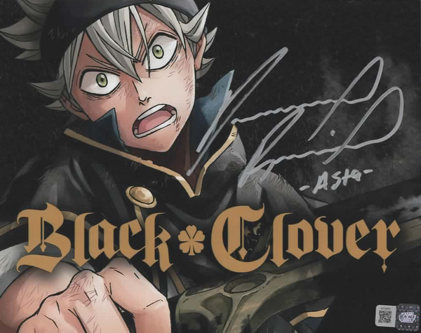Dallas Reid signed 8x10 Black Clover Asta photo C