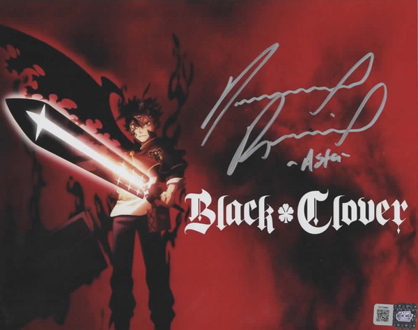 Dallas Reid signed 8x10 Black Clover Asta photo D
