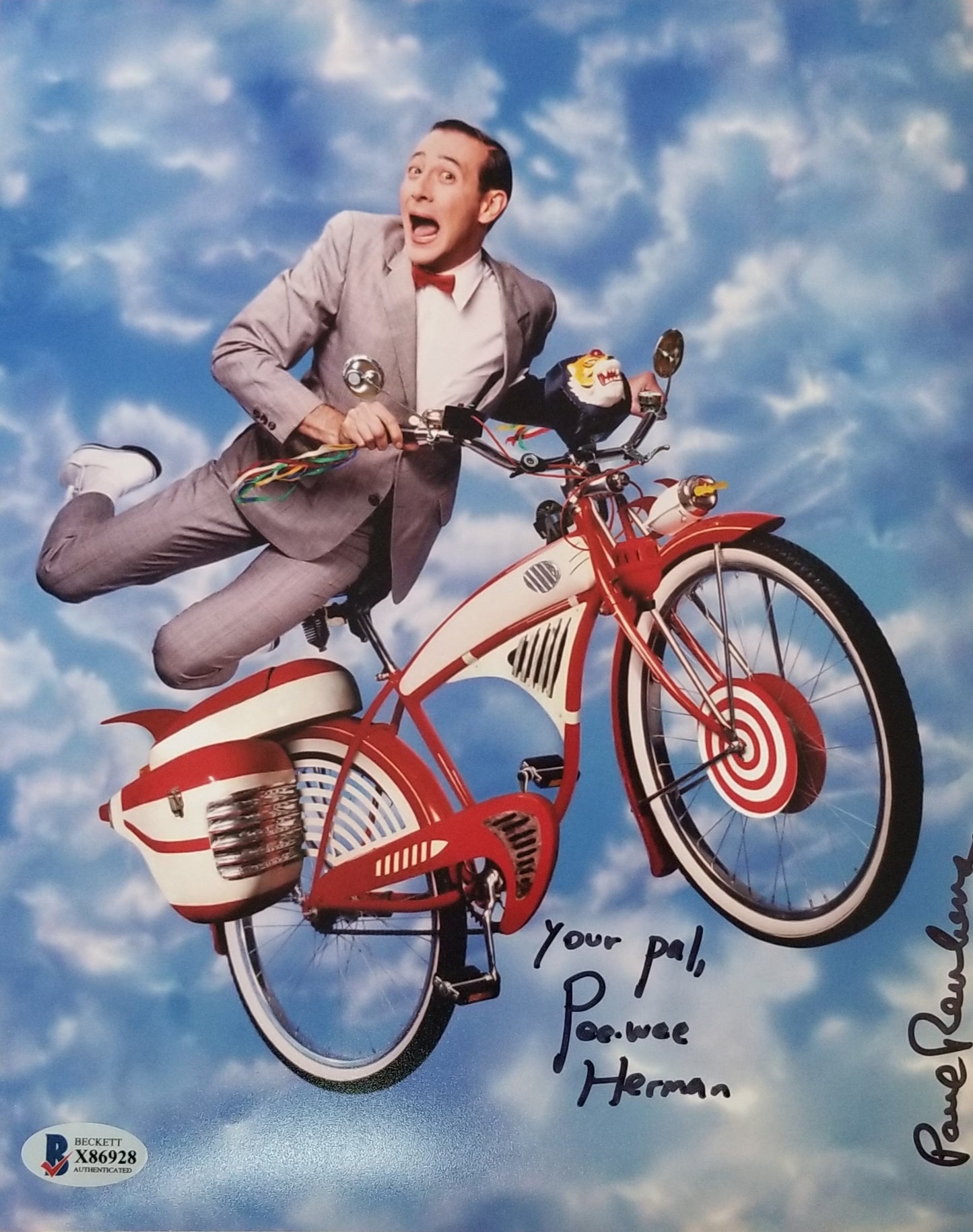 Paul Reubens signed 8x10 Pee-wee's Big Adventure photo