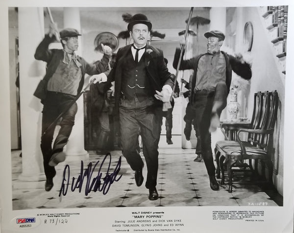 Dick Van Dyke signed Black and White Mary Poppins Photo D