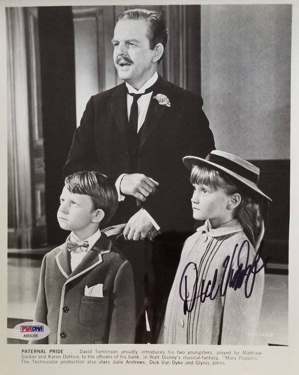Dick Van Dyke signed Black and White Mary Poppins Photo C