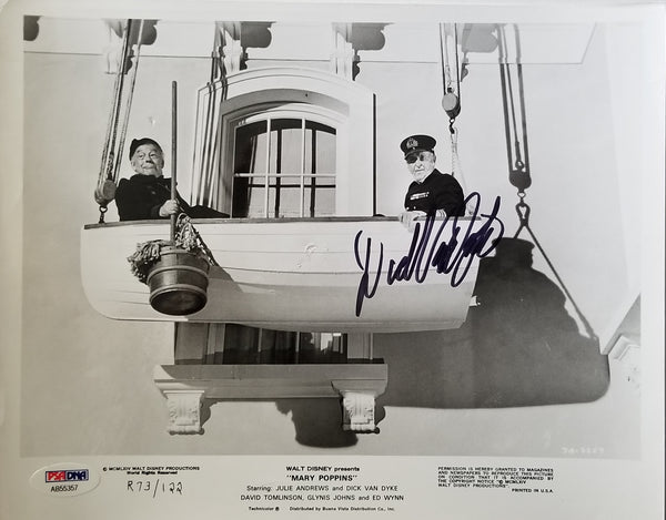 Dick Van Dyke signed Black and White Mary Poppins Photo B