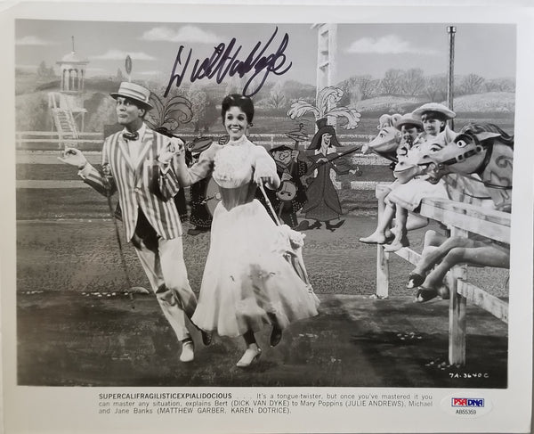 Dick Van Dyke signed Black and White Mary Poppins Photo F