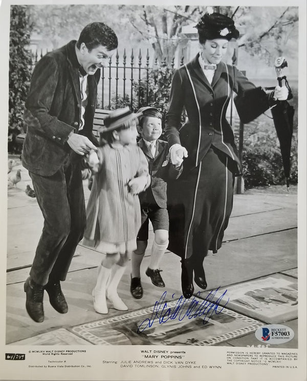 Dick Van Dyke signed Black and White Mary Poppins Photo E
